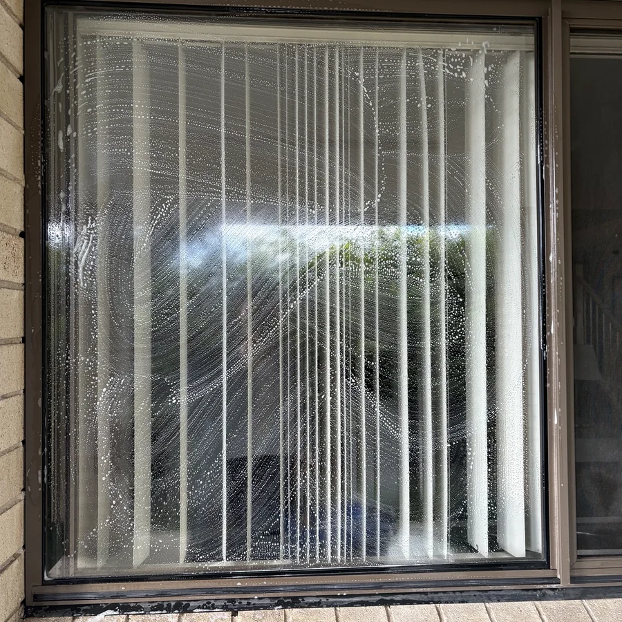 Window during cleaning